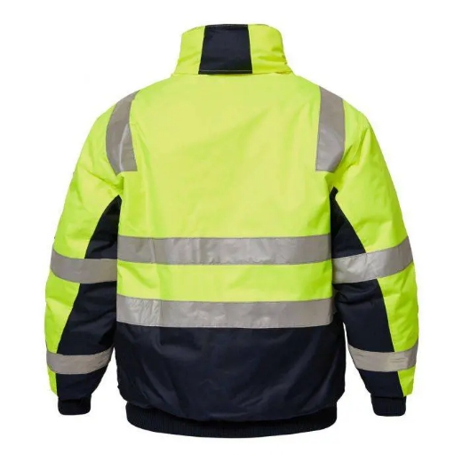 Picture of WorkCraft, Typhoon Hi Vis Modern Bomber Jacket W Tape